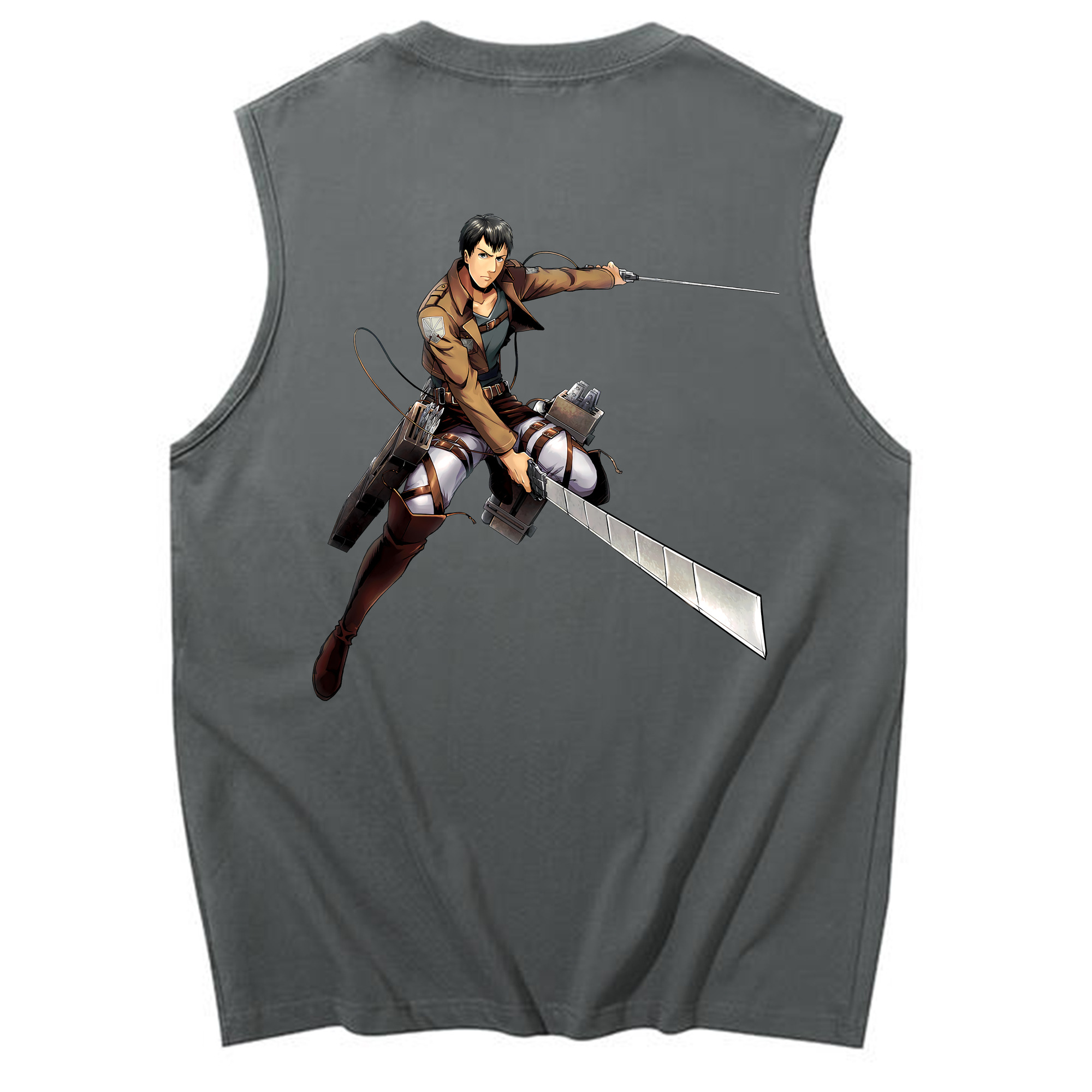 （画像用） 進撃の巨人 ベルトルト・フーバー Attack on Titan Bertholdt Hoover コットン100％タンクトップ（背面プリント）